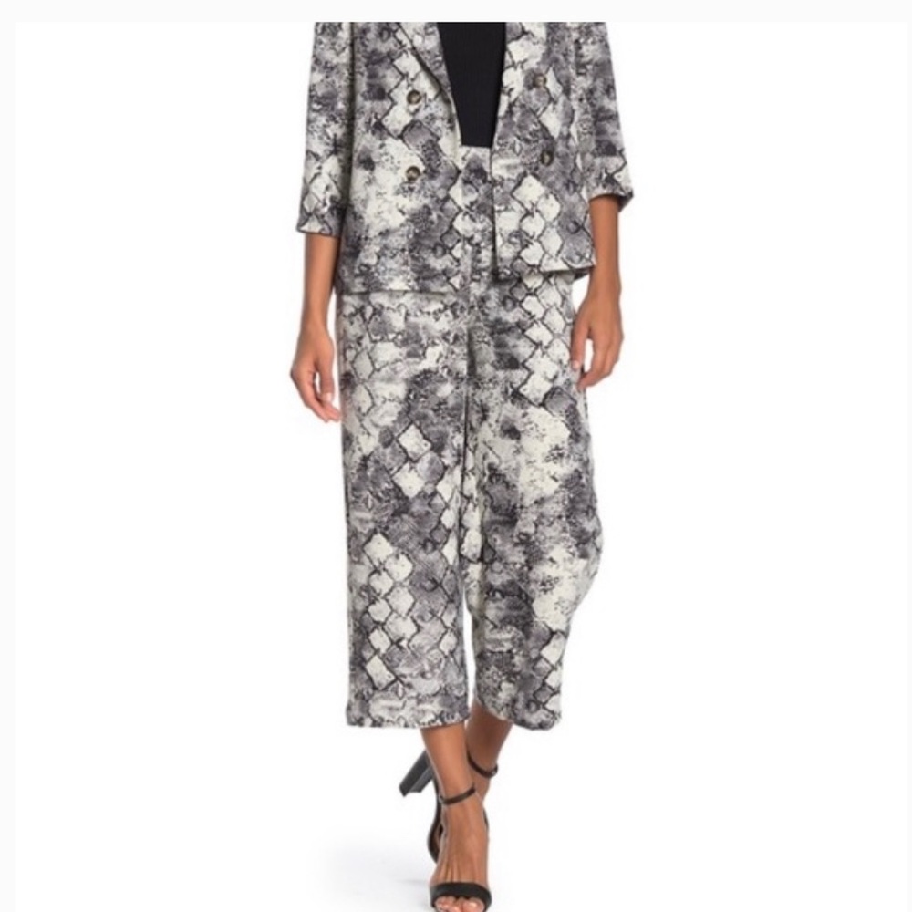 Bobeau Snake Print Culottes